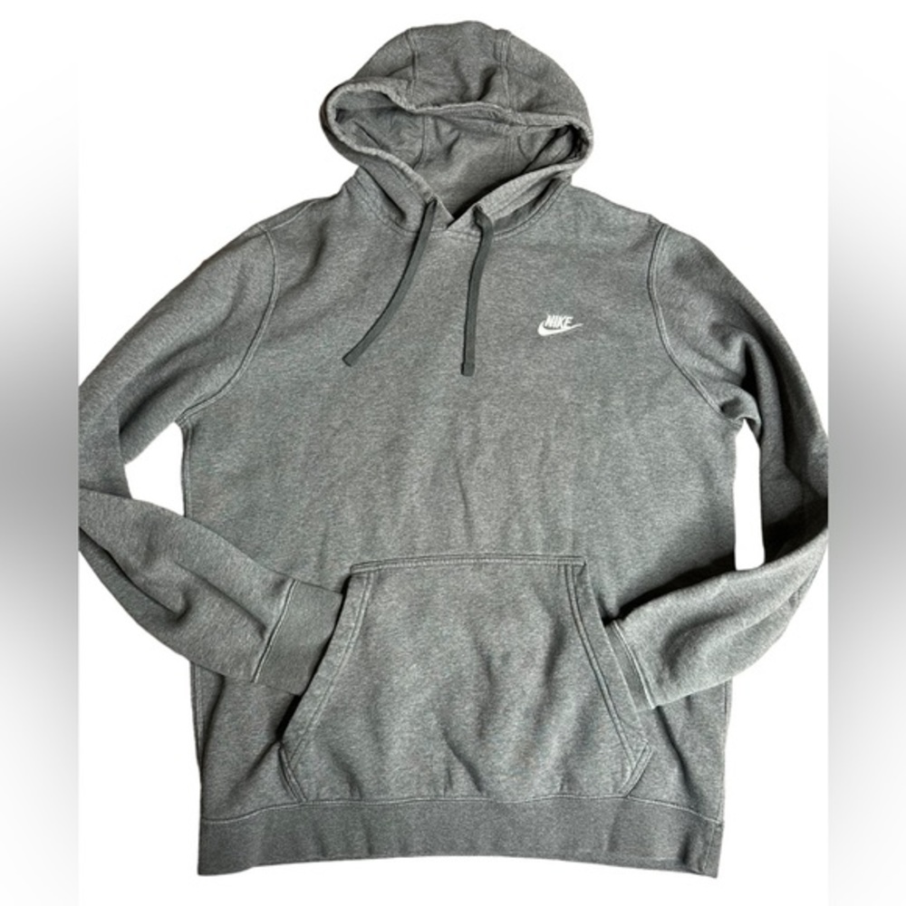 Nike y2k gray embroidered logo hoodie men’s size large